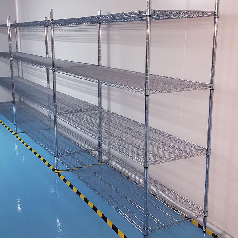 置物架不锈钢色仓库货架储物架厨房收纳架阳台架子落地式多层架子