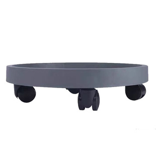 花博士仿水移动花盆底托盘万向轮托架带轮圆形花盘托塑料花托滚轮