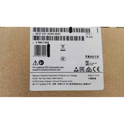 议价西门子6ES7215-1AG40-0XB0紧凑型CPU6ES72151AG400XB0原装议