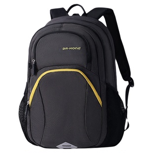 江博士书包男生初中生减负护脊超轻便大容量男款黑色双肩背包高中