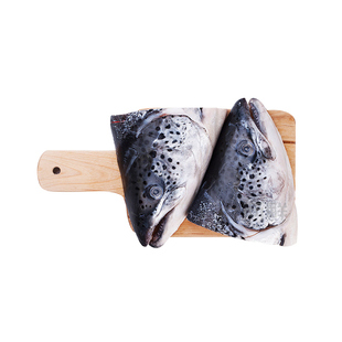 挪威进口冰鲜三文鱼头超大冷冻三文鱼头煲汤新鲜三文鱼鳍肉边角料