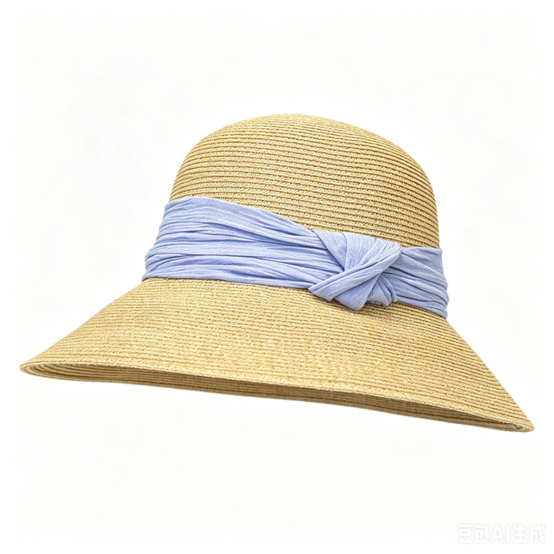 夏季大檐防晒草编渔夫帽海边度假