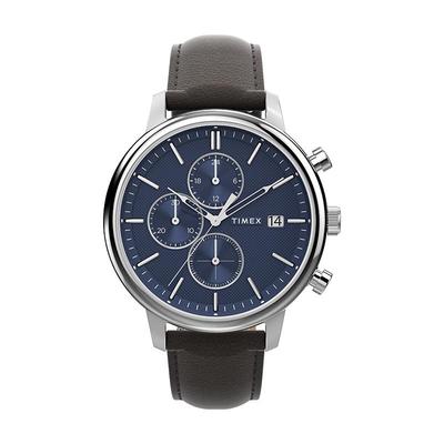 TIMEX天美时三眼计时商务手表男