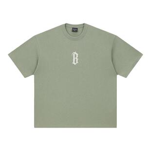 BONELESS基础字母LOGO发泡印花短袖美式高街T恤夏季情侣休闲体恤