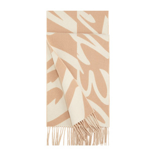 万事利秋冬新款100%山羊绒围巾女加厚保暖披肩送礼羊绒围巾风禾曲