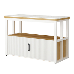 厨房岩板切菜桌置物架家用落地橱柜厨房岛台锅具收纳储物柜工作台