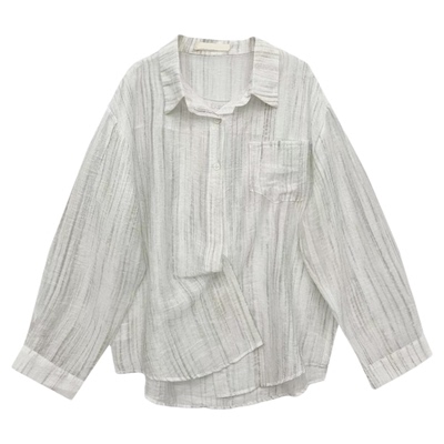 老钱风松弛感雪纺衫防晒衣