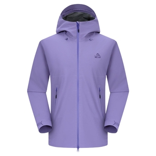 伯希和小个子女款冲锋衣紫色男士高级感冬装外套防风防泼水登山服