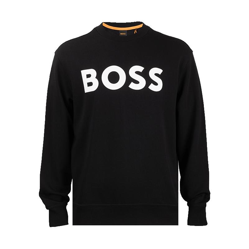 HugoBoss印花logo全棉套头卫衣