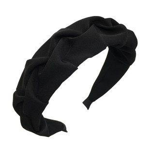 褶皱发箍宽边发卡日韩布艺头箍纯色简约洋气发窟法式网红发捆发饰