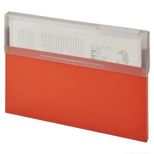 日本LIHIT LAB.喜利Mutual薄型顶开式文件盒办公用品A4竖式收纳盒