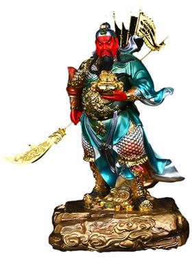 关公关羽坐龙招财关圣神像摆件