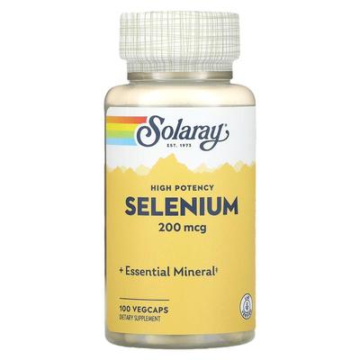 Solaray,硒，优效，200 微克，100 粒素食胶囊