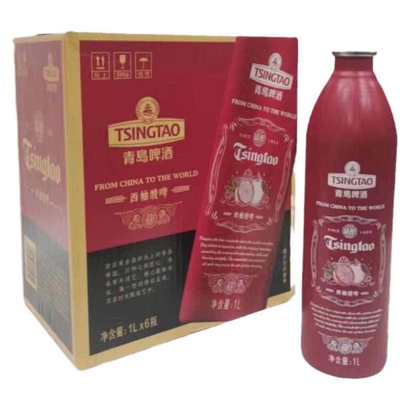 青岛啤酒精酿1LX6桶装整箱比利时双料小麦博克美式IPA西柚酸啤