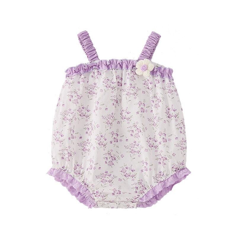 [100%纯棉]女婴童连身衣新生幼儿爬服薄款宝宝衣服纯棉儿童夏装女