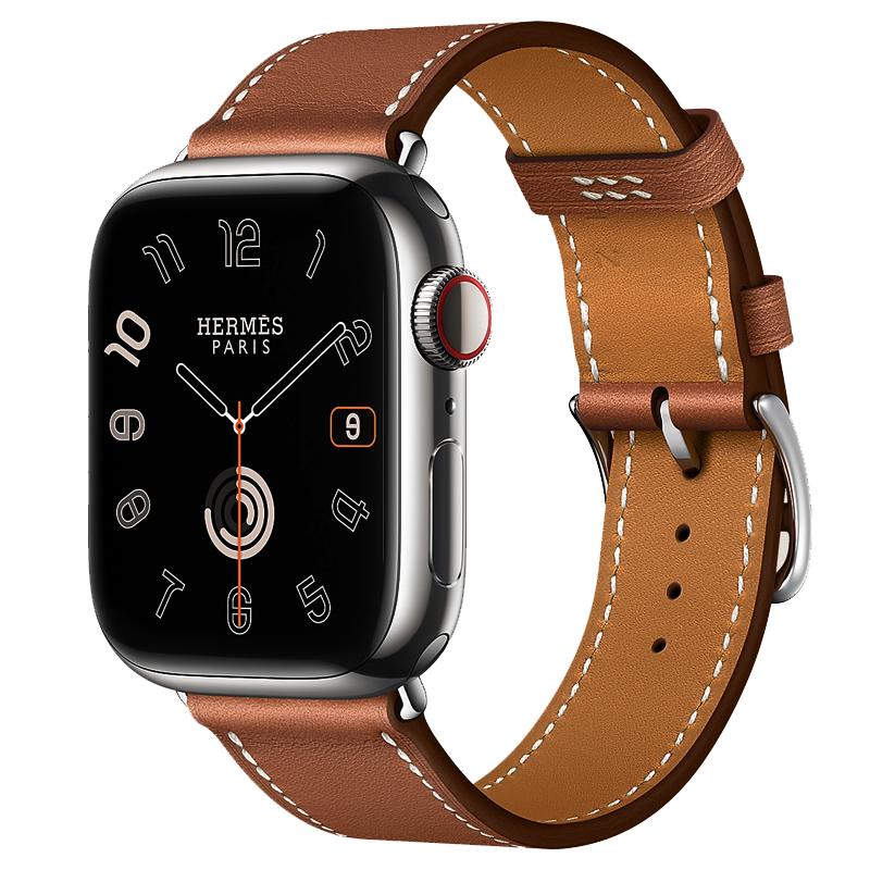 适用于iwatch9UItra爱玛仕8表带applewatch苹果se手表真皮高级