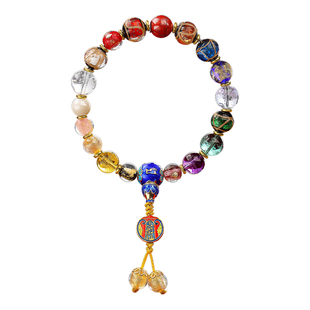 【杭州灵隐正品】十八籽手串女款多宝琉璃手链男款本命年护身符