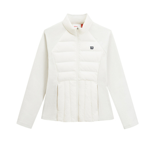 Wilson威尔胜官方冬季女士网球运动保暖侧边拼接修身轻薄羽绒服