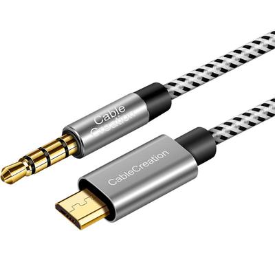 手机K歌录音线microusb转3.5mm