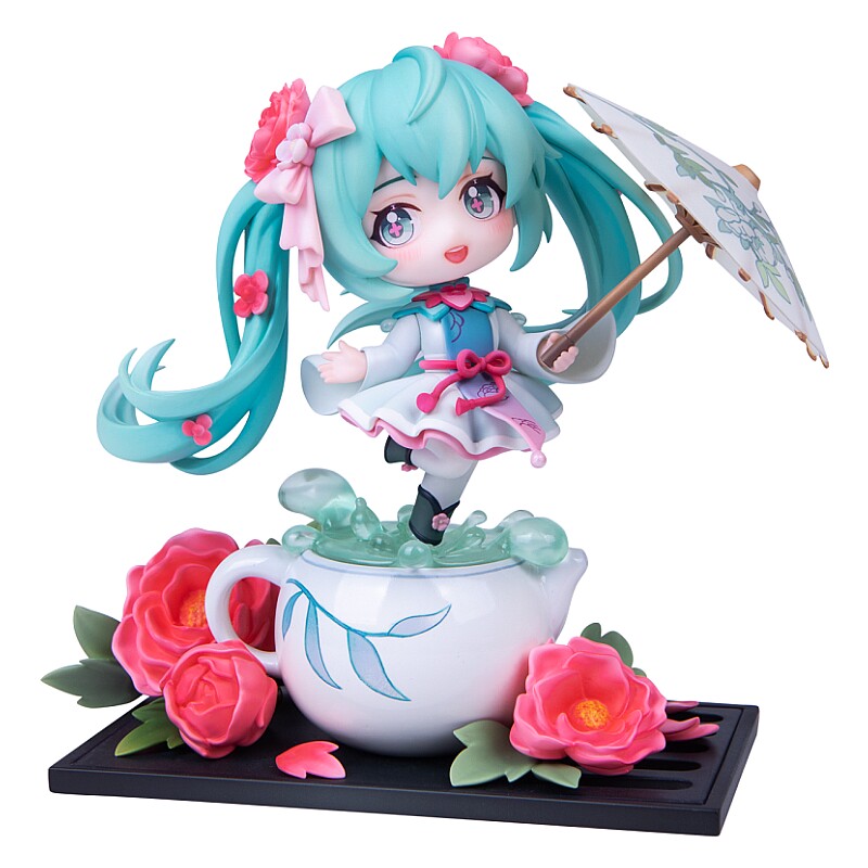 正版初音未来花织雨润Q版手办