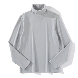 介乙 高领发热暖绒T恤衫纯色修身长袖2025保暖德绒内搭打底上衣男