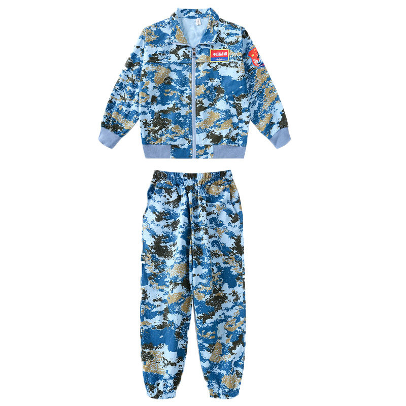 儿童迷彩服套装男童秋季