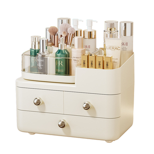 化妆品收纳盒桌面高级感梳妆台口红眉笔整理箱大容量护肤品置物架