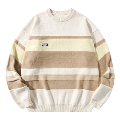 PSOBrand拼色毛衣新款情侣装