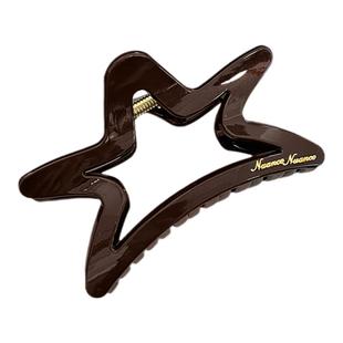 镂空星星抓夹女2025新款高级感大号发夹盘发鲨鱼夹后脑勺夹子发饰