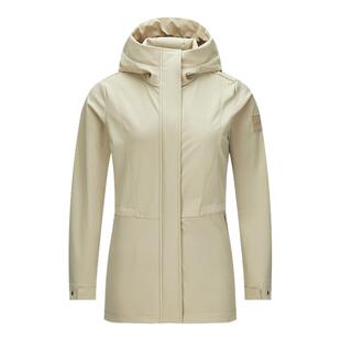 ROCKICE软壳外套女户外防风保暖中长款运动风衣修身夹克休闲上衣