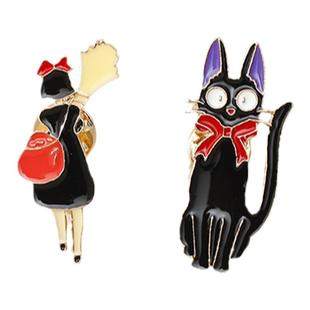 动漫魔女宅急便周边胸针小魔女琪琪黑猫吉吉卡通徽章帆布包别针