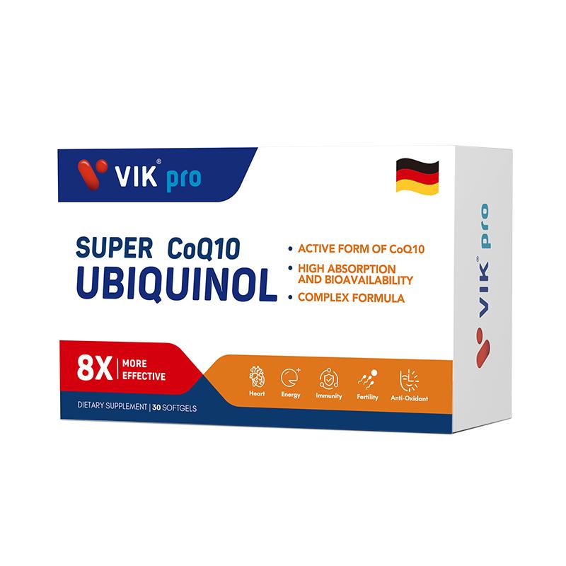 VIKpro德国进口还原型辅酶q10软胶囊泛醇coq10辅酶素保护心脏30粒