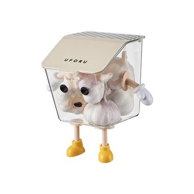 厨房葱姜蒜收纳盒壁挂式置物架生姜大蒜调料收纳筐免打孔墙上带盖