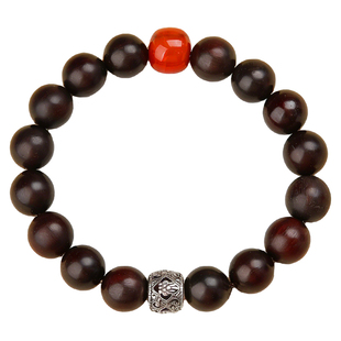 沁小叶紫檀手串男款高密老料本命年手链官方正品转运珠原创设计