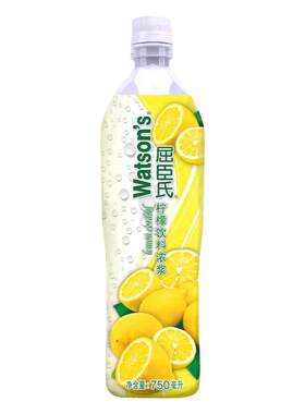 屈臣氏浓浆柠檬汁750ml*12瓶
