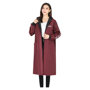 防水加绒加厚罩衣女加长款秋冬新款防油围裙厨房家用工作服男大褂