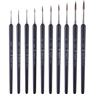 马格利特狼毫勾线笔软毛软头毛笔学生用美术专用绘画水彩水粉丙烯国画工笔描边笔手绘画笔描线套装