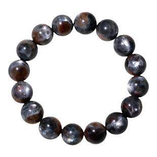 天然油画共生银光星辉骨干手链女光猫眼一物一图太阳石手串饰品男