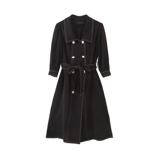 上班通勤孕妇装春夏装2026新款风衣连衣裙法式孕妇职业连衣裙长款