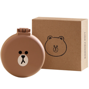 CA布朗熊折叠梳子女气囊梳镜子一体随身迷你便携气垫梳儿童小巧