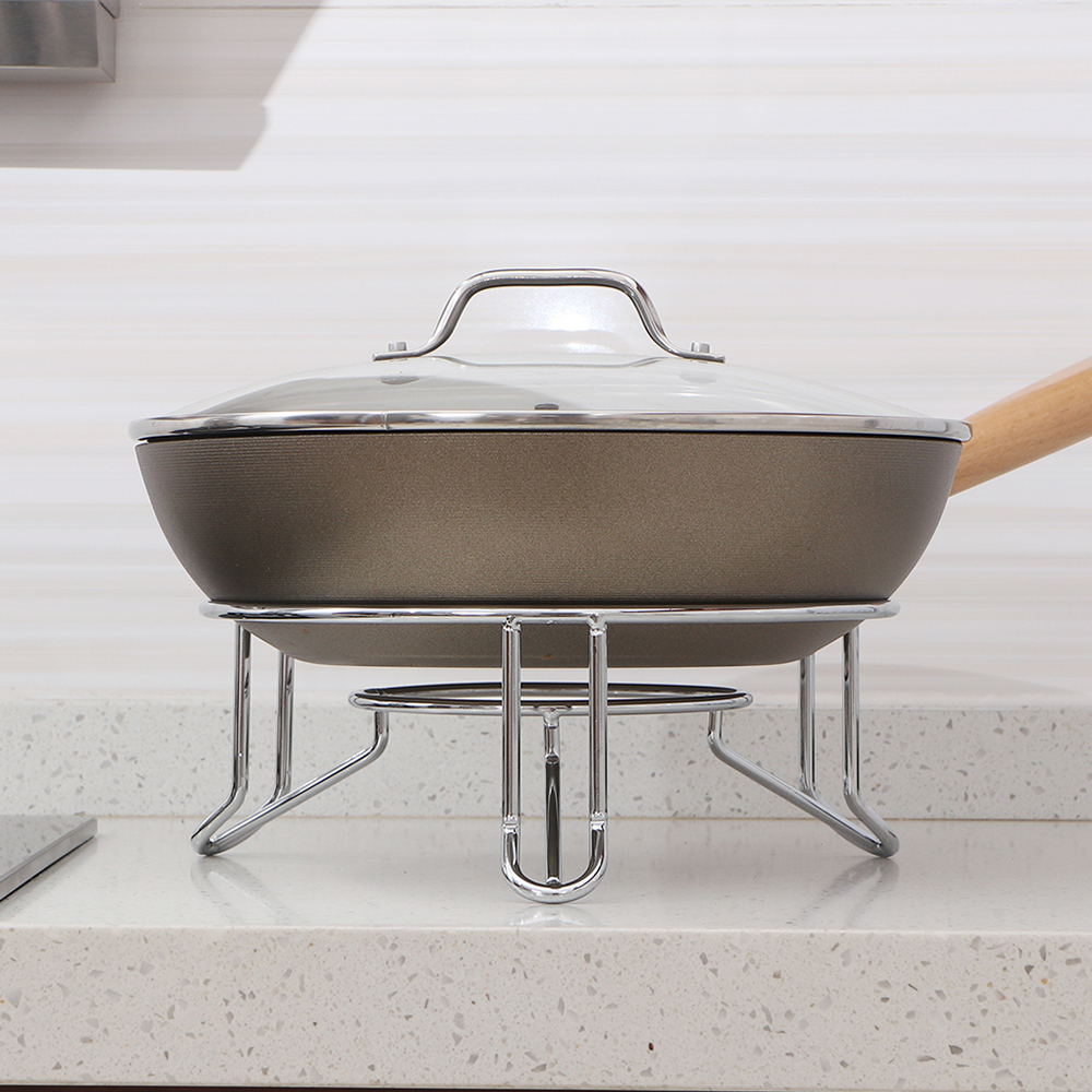 厨房置物架放锅架子餐桌防烫隔热垫砂锅垫锅具收纳架三角架炒锅架