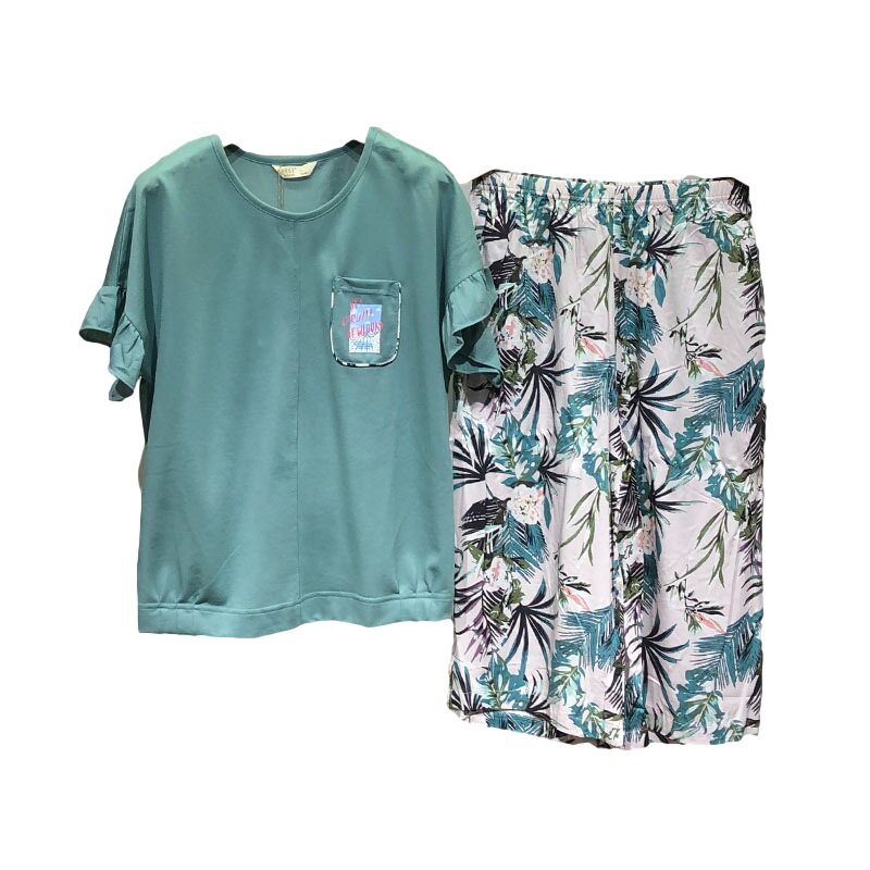 绮瑞七分阔腿裤时尚可外穿家居服