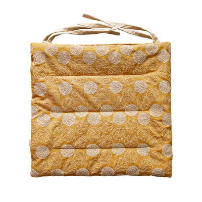 栗茧棉刺绣田园轻奢坐垫椅垫多色