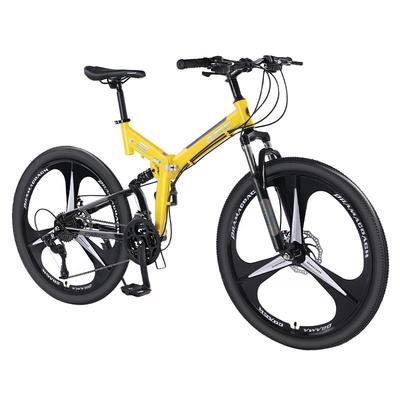 凤凰折叠自行车成人山地男款女软尾青少年变速26寸减震学生单车