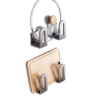 免打孔锅盖架厨房置物架壁挂式放菜板砧板多功能墙上收纳神器架子