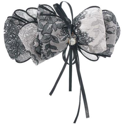 兰诺水墨画蝴蝶结香蕉夹女