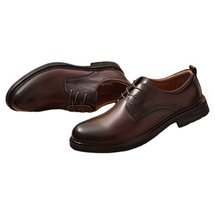 Bata正装皮鞋男季商场新款牛皮英伦商务通勤德比鞋91B01AM5