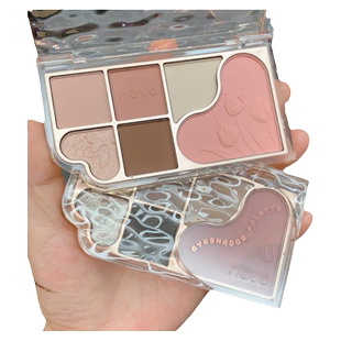 NOVO六色眼影腮红一体盘高颜值哑光珠光易上色不脱妆学生党淡妆