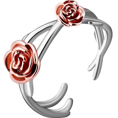 老银匠原创荆棘玫瑰情侣戒指