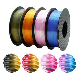 彩多屋PLA丝绸双色三色四色多色彩虹渐变适配拓竹H2D P2S创想通用